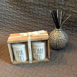 Set of two extra small looped lid canisters